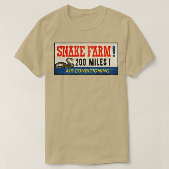 Camiseta del Rótulo de la granja de serpientes  (Diseño del anverso)