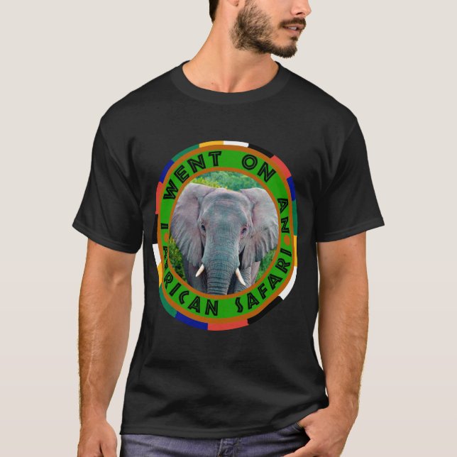 Camiseta del safari del elefante del toro (Anverso)