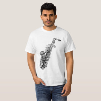 Camiseta del saxofón