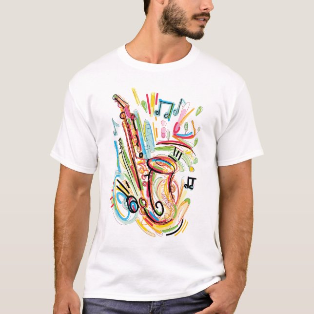 CAMISETA DEL SAXOFÓN (Anverso)