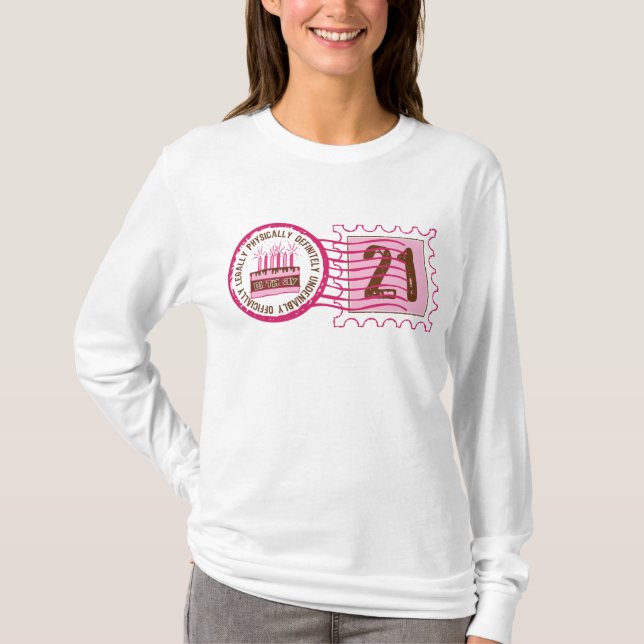 Camiseta del sello 21 del cumpleaños (Anverso)