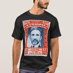 Camiseta del sello del correo aéreo de Etiopía
