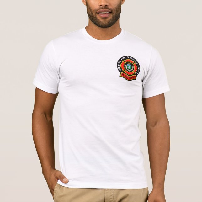 Camiseta del servicio del paramédico del fuego de (Anverso)