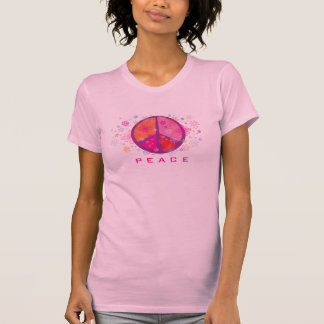 Camiseta del signo de la paz de la tarjeta del día