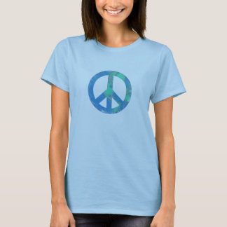 Camiseta del signo de la paz de la tierra