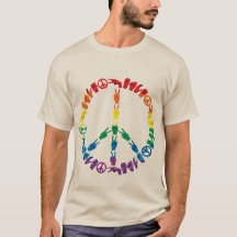 Camiseta del signo de la paz del lenguaje de