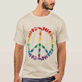 Camiseta del signo de la paz del lenguaje de