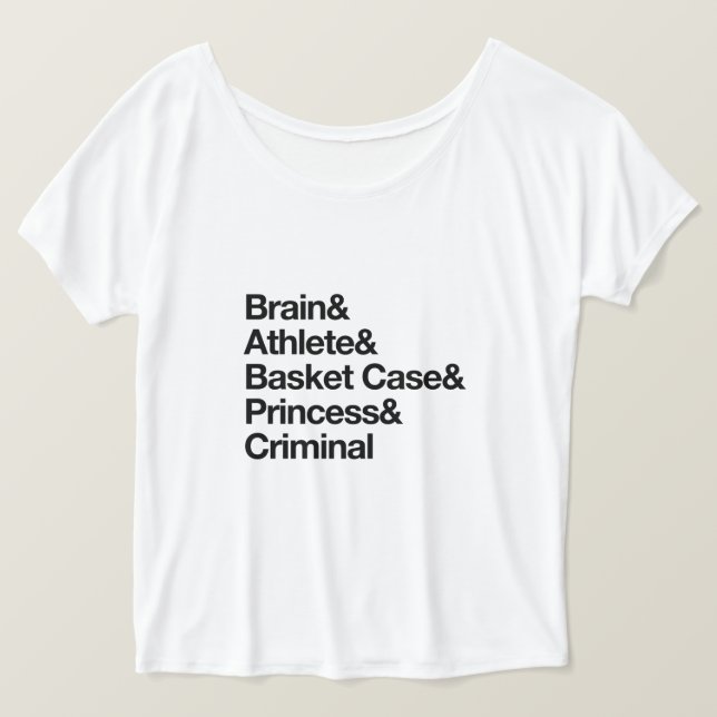 Camiseta del signo "&" del club del desayuno, (Anverso del diseño)