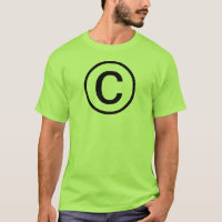 camiseta del símbolo de los derechos reservados