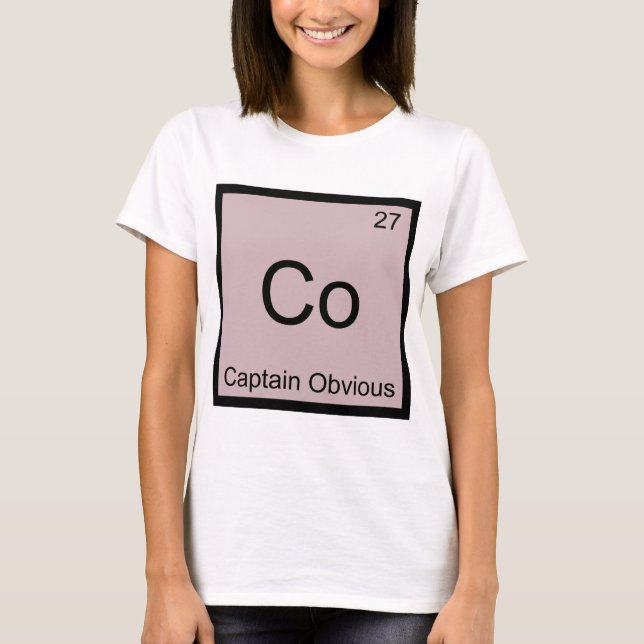 Camiseta del símbolo del elemento químico del co-c (Anverso)