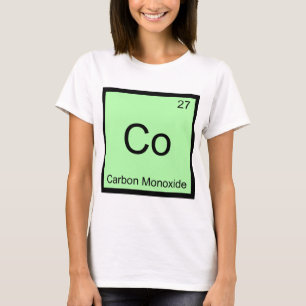Camiseta del símbolo del elemento químico del monó