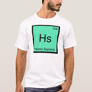 Camiseta del símbolo del elemento químico Hs - Hom