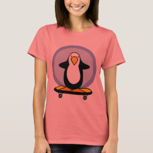 Camiseta del skater del pingüino
