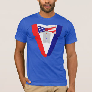 Camiseta del smoking de la pajarita de los
