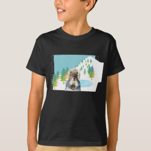 Camiseta del Snowboarder de la ardilla