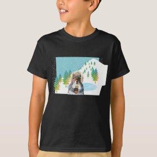 Camiseta del Snowboarder de la ardilla