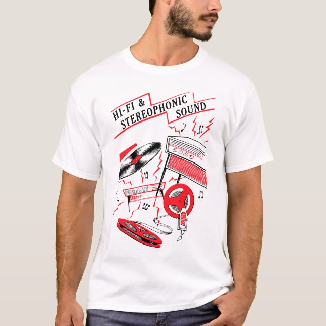 Camiseta del sonido de alta fidelidad y (Anverso)