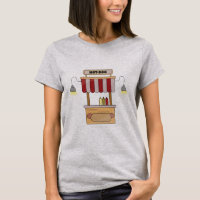 Camiseta del soporte del perrito caliente