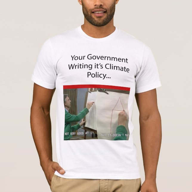 camiseta del Sr. Roger sobre política climática (Anverso)