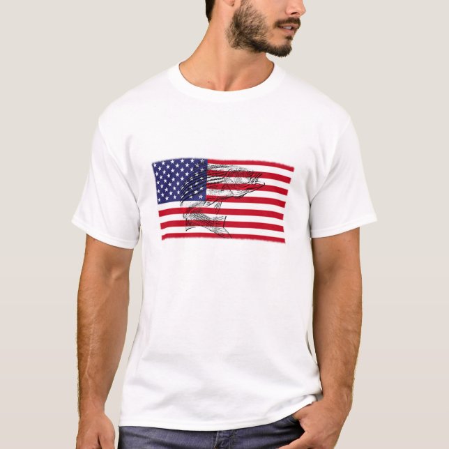 Camiseta del Striper del patriota de Fishmania (Anverso)