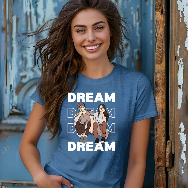Camiseta del sueño holográfico moderno rosado negr (Subido por el creador)