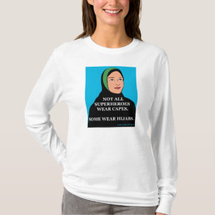 Camiseta del super héroe de Hijabi