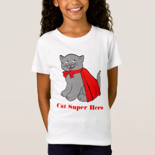 Camiseta del superhéroe del gato
