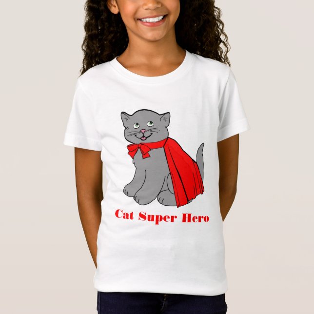 Camiseta del superhéroe del gato (Anverso)