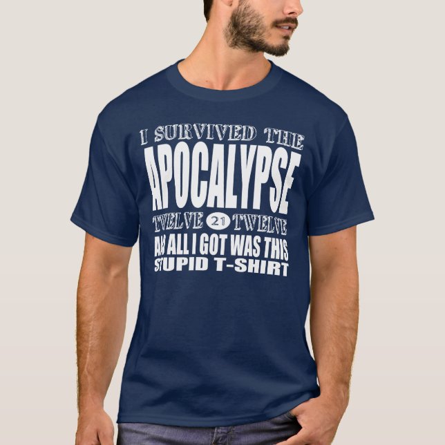 Camiseta del superviviente de la apocalipsis (para (Anverso)