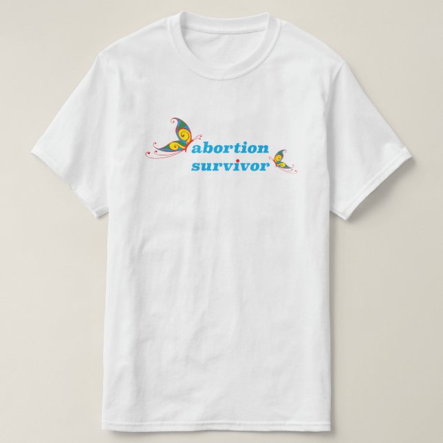 Camiseta del superviviente del aborto (Diseño del anverso)
