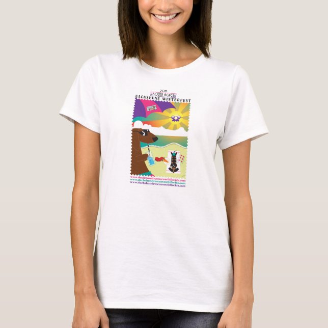 Camiseta del sur de Winterfest de la playa de 2015 (Anverso)
