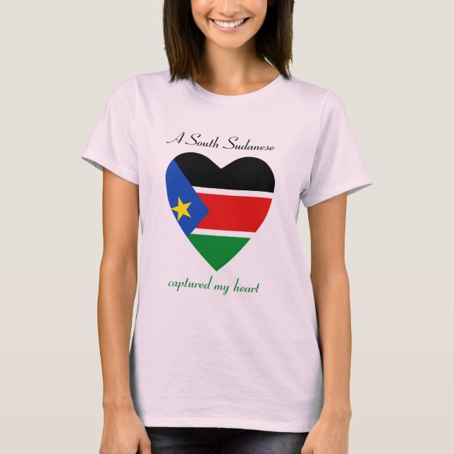Camiseta del sur del amor de la bandera de Sudán (Anverso)