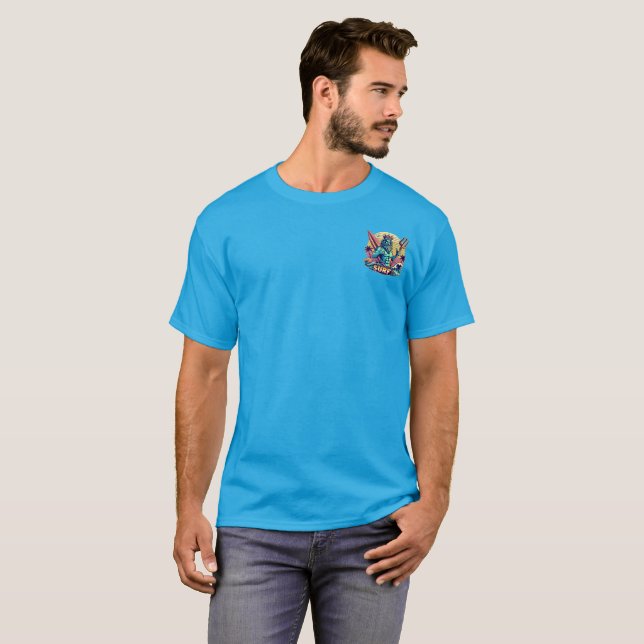 Camiseta del SURF del rey Neptuno (Anverso completo)