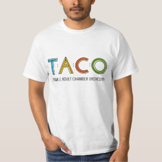 Camiseta del TACO del valor, blanca