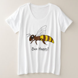 Camiseta del tamaño extra grande de la abeja