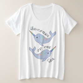 Camiseta del tamaño extra grande de los unicornios