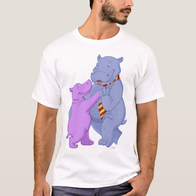 Camiseta del tango del hipopótamo del baile (Anverso)