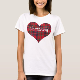Camiseta del tartán del corazón de Escocia