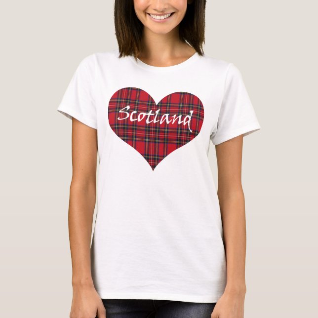 Camiseta del tartán del corazón de Escocia (Anverso)
