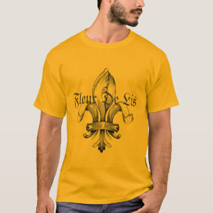 Camiseta del tatuaje de la flor de lis -