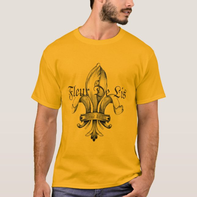 Camiseta del tatuaje de la flor de lis - (Anverso)