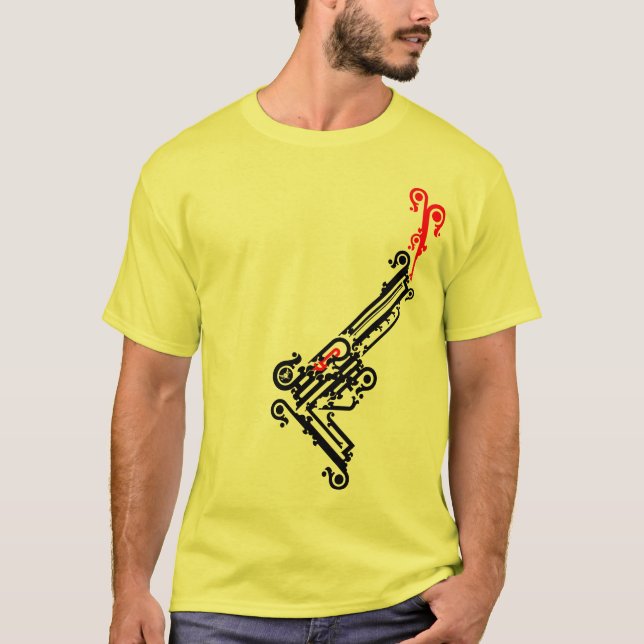 Camiseta del tatuaje del arma (Anverso)