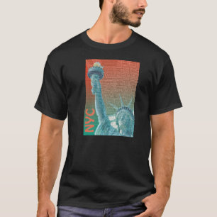 Camiseta del tema de la libertad de NYC