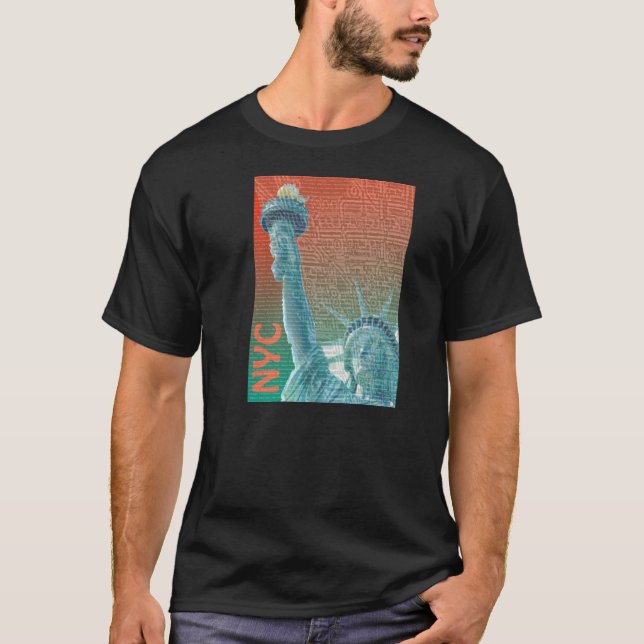 Camiseta del tema de la libertad de NYC (Anverso)