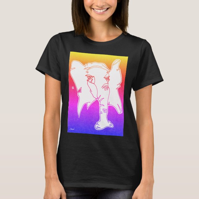 Camiseta del tema del elefante con diseño único (Anverso)