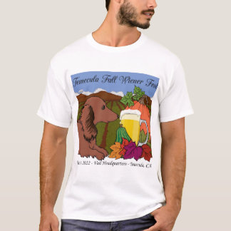 Camiseta del Temecula Fall Wiener Fest en blanco 2