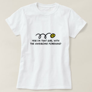 Camiseta del tenis de los chicas con cita