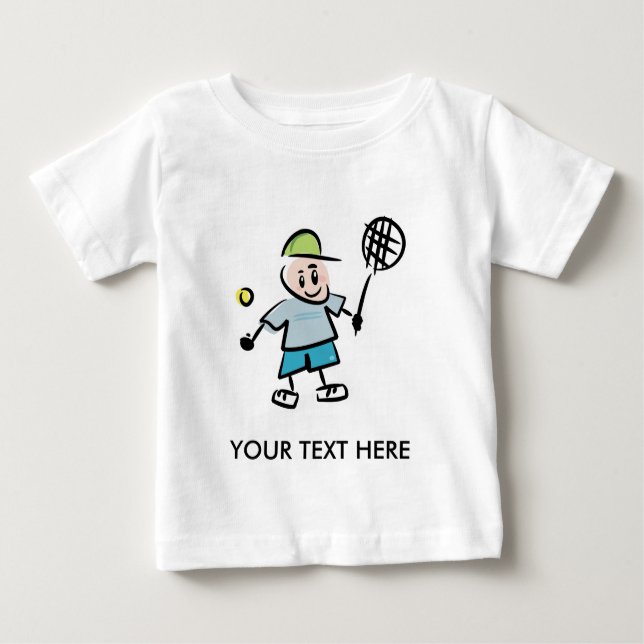 Camiseta del tenis de los niños con el jugador de (Anverso)