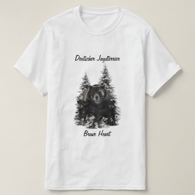 Camiseta del Terrier de Caza Alemán (Jagdterrier) (Diseño del anverso)