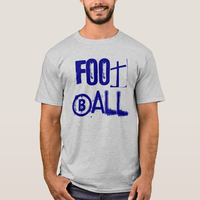 Camiseta del texto del fútbol (Anverso)